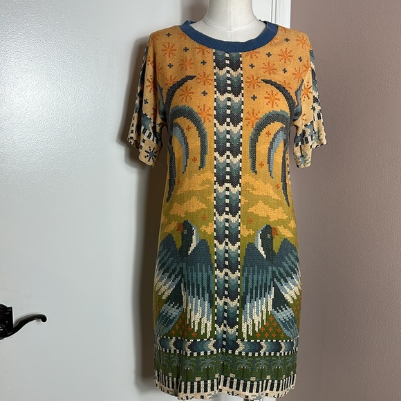 Farm Rio Brazil T-shirt Tropical Print Mini Dress size small/ P - Picture 6 of 14
